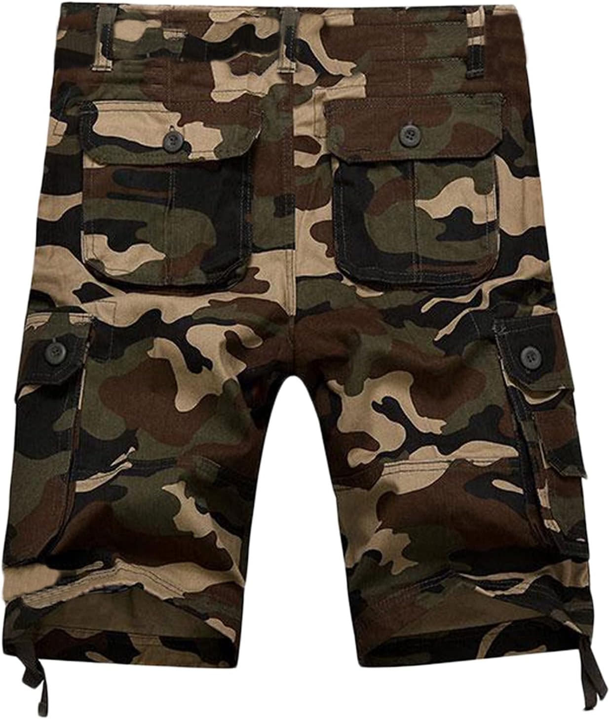 Shorts for Men Drawstring Classic Cargo Stretch Short with Pockets Mens Shorts Elastic Waist with Pockets